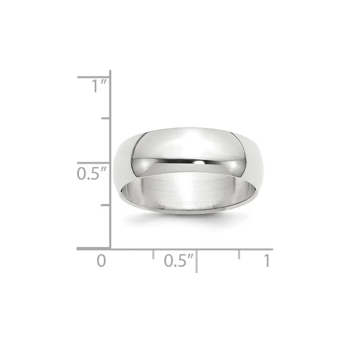 Goldia Rings Solid 14K White Gold 7mm Half Round MensWomens Wedding Band Ring Size 14 Goldia Rings Solid 14K White Gold 7mm Half Round MensWomens Wedding Band Ring Size 14