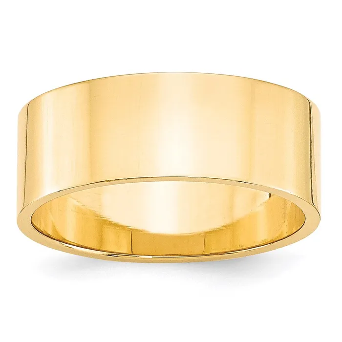 Goldia Rings Solid 18K Yellow Gold 8mm Light Weight Flat MensWomens Wedding Band Ring Size 12 Goldia Rings Solid 18K Yellow Gold 8mm Light Weight Flat MensWomens Wedding Band Ring Size 12