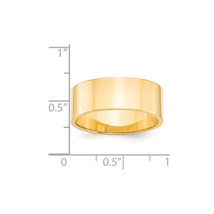 Goldia Rings Solid 18K Yellow Gold 8mm Light Weight Flat MensWomens Wedding Band Ring Size 12 Goldia Rings Solid 18K Yellow Gold 8mm Light Weight Flat MensWomens Wedding Band Ring Size 12