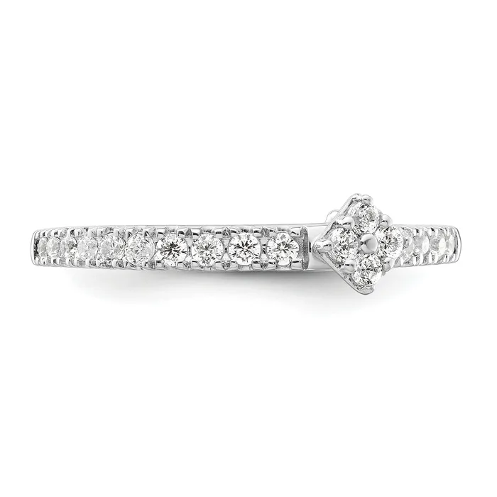 Goldia Rings Two Promises 14k White Gold 14 Ct Lab Grown Diamond VSSI G Promise Band Ring