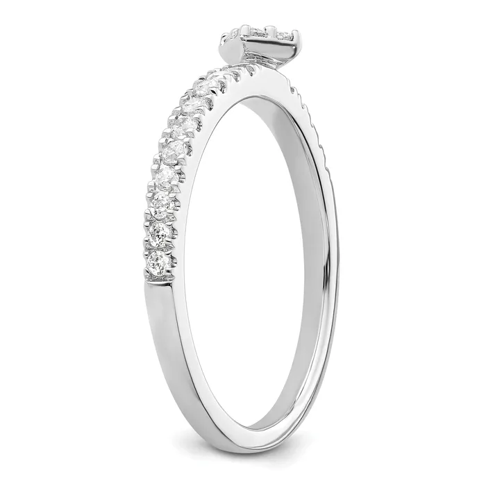 Goldia Rings Two Promises 14k White Gold 14 Ct Lab Grown Diamond VSSI G Promise Band Ring