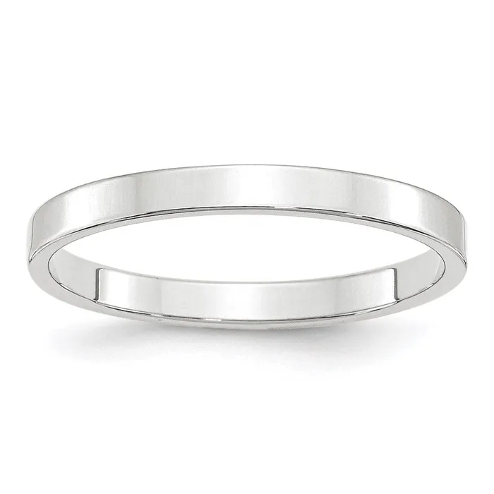 Goldia Solid 14K White Gold 25mm Light Weight Flat MensWomens Wedding Band Ring Size 4 Rings Goldia Solid 14K White Gold 25mm Light Weight Flat MensWomens Wedding Band Ring Size 4 Rings