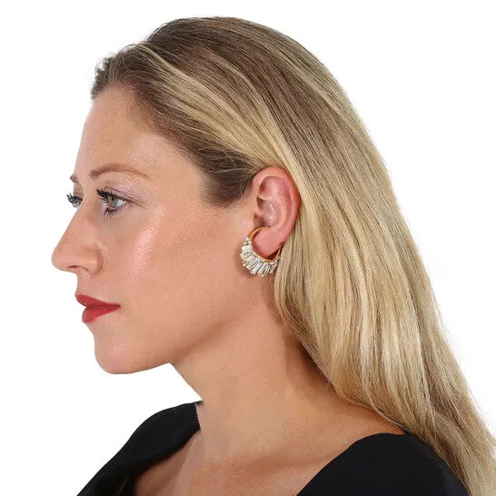 JMS always Earrings Original Burberry Ladies Faux Crystal GoldPlated Ear Clips JMS always Earrings Original Burberry Ladies Faux Crystal GoldPlated Ear Clips