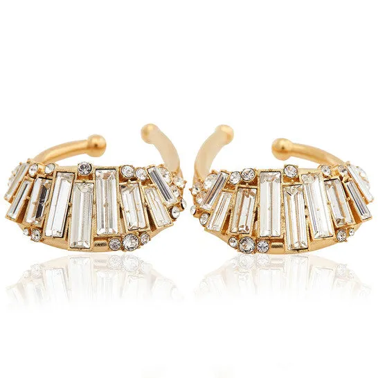 JMS always Earrings Original Burberry Ladies Faux Crystal GoldPlated Ear Clips JMS always Earrings Original Burberry Ladies Faux Crystal GoldPlated Ear Clips