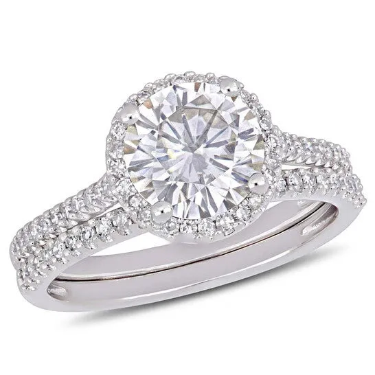 JMS always Original Amour 13 CT DIAMOND TW AND 2 CT TGW CREATED MOISSANITEWHITE BRIDAL RING SET 14K WHITE GOLD JMS005322 Rings JMS always Original Amour 13 CT DIAMOND TW AND 2 CT TGW CREATED MOISSANITEWHITE BRIDAL RING SET 14K WHITE GOLD JMS005322 Rings