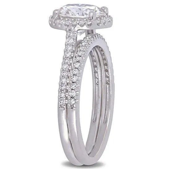 JMS always Original Amour 13 CT DIAMOND TW AND 2 CT TGW CREATED MOISSANITEWHITE BRIDAL RING SET 14K WHITE GOLD JMS005322 Rings JMS always Original Amour 13 CT DIAMOND TW AND 2 CT TGW CREATED MOISSANITEWHITE BRIDAL RING SET 14K WHITE GOLD JMS005322 Rings