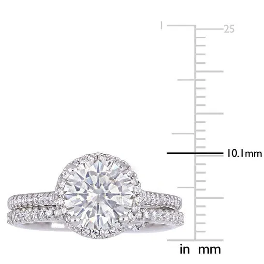 JMS always Original Amour 13 CT DIAMOND TW AND 2 CT TGW CREATED MOISSANITEWHITE BRIDAL RING SET 14K WHITE GOLD JMS005322 Rings JMS always Original Amour 13 CT DIAMOND TW AND 2 CT TGW CREATED MOISSANITEWHITE BRIDAL RING SET 14K WHITE GOLD JMS005322 Rings