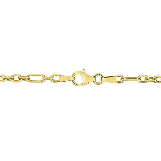 JMS always Original Amour 3mm Figaro Rolo Bracelet in Yellow Plated Sterling Silver Bracelets