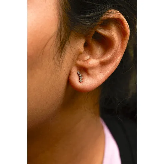 JMS always Original Haus of Brilliance 10K White Gold 110 Cttw Diamond Journey Style Climber Stud Earrings HI Color I1I2 Clarity Earrings JMS always Original Haus of Brilliance 10K White Gold 110 Cttw Diamond Journey Style Climber Stud Earrings HI Color I1I2 Clarity Earrings