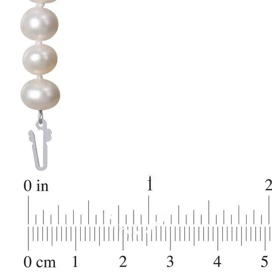 JMS always Rings Original AMOUR 75 8 Mm Cultured Freshwater Pearl Strand with Sterling Silver Clasp JMS always Rings Original AMOUR 75 8 Mm Cultured Freshwater Pearl Strand with Sterling Silver Clasp