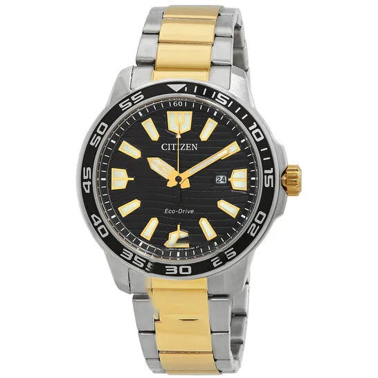 JMS always Rings Original Citizen EcoDrive Black Dial TwoTone Mens Watch AW170482E JMS always Rings Original Citizen EcoDrive Black Dial TwoTone Mens Watch AW170482E