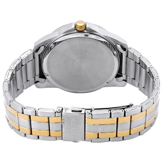 JMS always Rings Original Citizen Quartz Blue Dial TwoTone Mens Watch AG834856L JMS always Rings Original Citizen Quartz Blue Dial TwoTone Mens Watch AG834856L