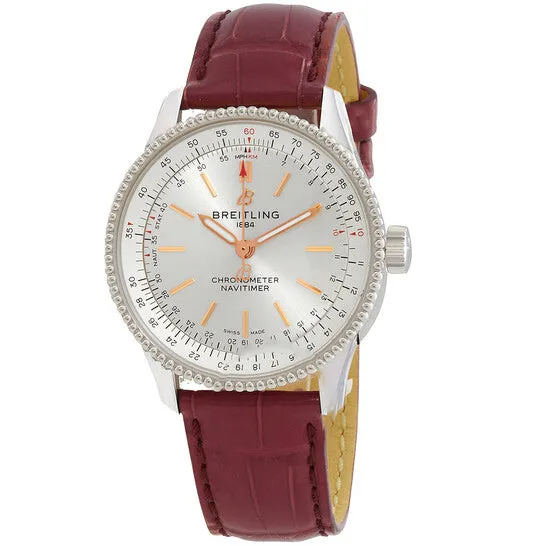 JMS always Watches Original Breitling Navitimer Automatic Chronometer Silver Dial Ladies Watch A17395F41G1P1 JMS always Watches Original Breitling Navitimer Automatic Chronometer Silver Dial Ladies Watch A17395F41G1P1
