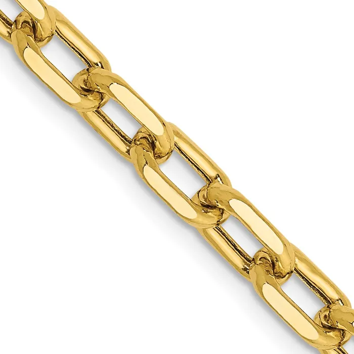 MDS Necklaces 14K Yellow Gold 24 inch 49mm SemiSolid Diamondcut Open Link Cable with Lobster Clasp Chain Necklace MDS Necklaces 14K Yellow Gold 24 inch 49mm SemiSolid Diamondcut Open Link Cable with Lobster Clasp Chain Necklace