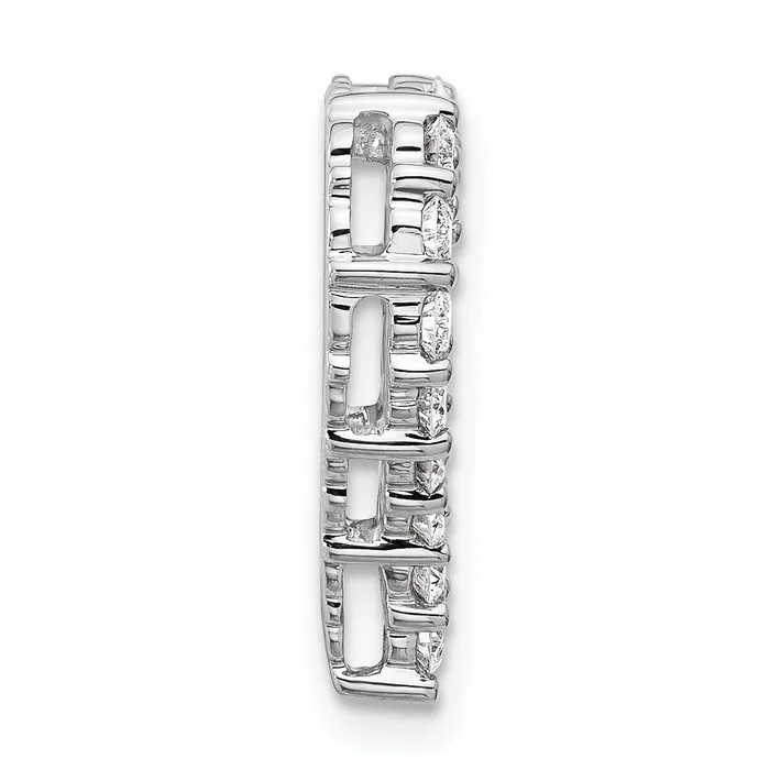 Necklaces Goldia 14k White Gold 1 Ct Lab Grown Diamond VSSI G Heart Chain Slide Pendant