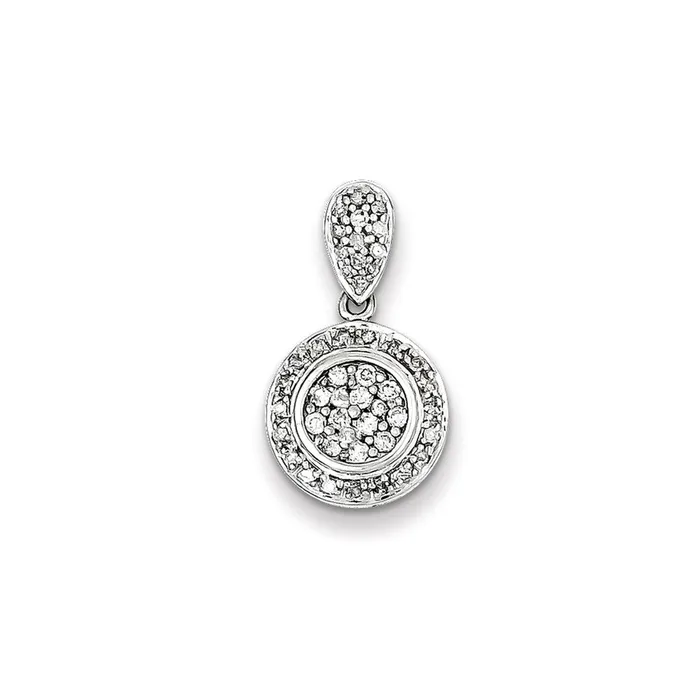 Necklaces Goldia Sterling Silver u0026 Diamond Circle Pendant