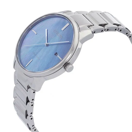 Necklaces JMS always Original Citizen EcoDrive Blue Mother of Pearl Dial Stainless Steel Mens Watch BM752088N Necklaces JMS always Original Citizen EcoDrive Blue Mother of Pearl Dial Stainless Steel Mens Watch BM752088N