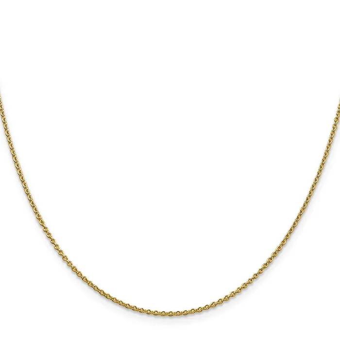 Necklaces MDS 14K Yellow Gold 22 inch 14mm Forzantine Cable with Lobster Clasp Chain Necklace Necklaces MDS 14K Yellow Gold 22 inch 14mm Forzantine Cable with Lobster Clasp Chain Necklace