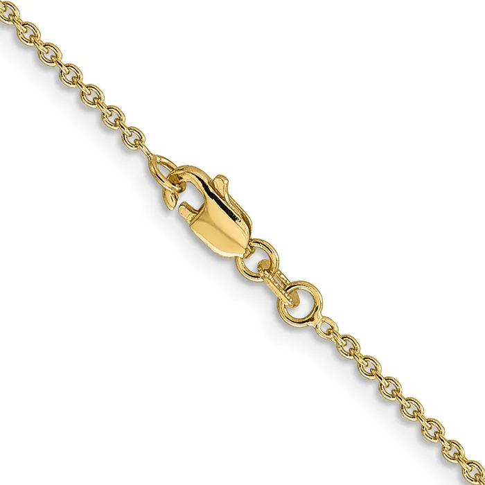 Necklaces MDS 14K Yellow Gold 22 inch 14mm Forzantine Cable with Lobster Clasp Chain Necklace Necklaces MDS 14K Yellow Gold 22 inch 14mm Forzantine Cable with Lobster Clasp Chain Necklace