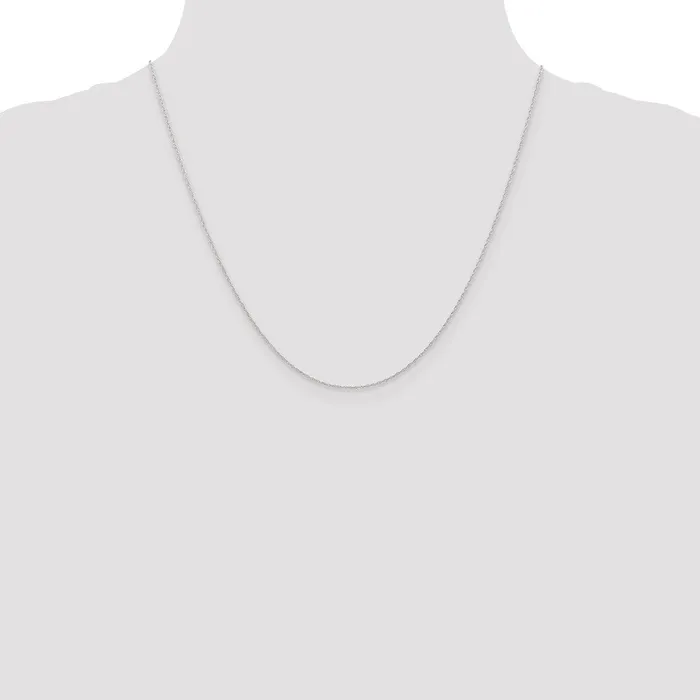 Necklaces QGold 14K White Gold 20 inch Carded 6mm Cable Rope with Spring Ring Clasp Chain Necklace Necklaces QGold 14K White Gold 20 inch Carded 6mm Cable Rope with Spring Ring Clasp Chain Necklace