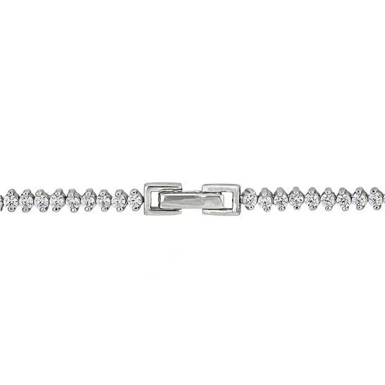 Original AMOUR 25 CT TGW Cubic Zirconia Tennis Necklace In Sterling Silver JMS always Necklaces Original AMOUR 25 CT TGW Cubic Zirconia Tennis Necklace In Sterling Silver JMS always Necklaces