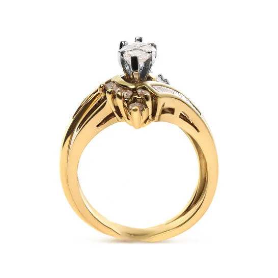 Original Haus of Brilliance 14K Two Tone 34 Cttw Diamond Engagement Ring Set HI Color SI1SI2 Clarity JMS always Rings Original Haus of Brilliance 14K Two Tone 34 Cttw Diamond Engagement Ring Set HI Color SI1SI2 Clarity JMS always Rings