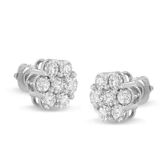Original Haus of Brilliance 14K White Gold 30 Cttw Lab Grown Diamond Floral Cluster Stud Earring FG Color VS2SI1 Clarity JMS always Earrings Original Haus of Brilliance 14K White Gold 30 Cttw Lab Grown Diamond Floral Cluster Stud Earring FG Color VS2SI1 Clarity JMS always Earrings