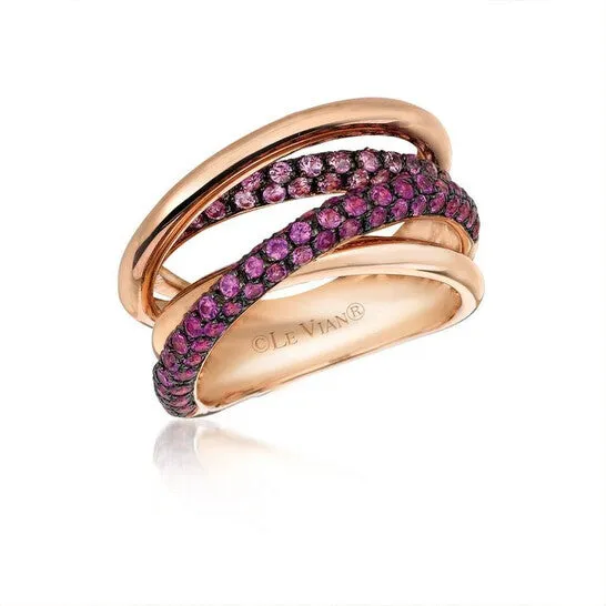 Original Le Vian Ladies Grand Sample Sale Ring 14K Strawberry Gold JMS always Rings