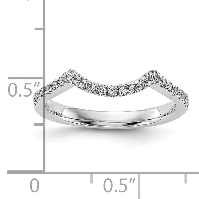 Rings 14k White Gold 14kw Lab Grown Diamond SI1SI2 G H I Wedding Band Ring Goldia