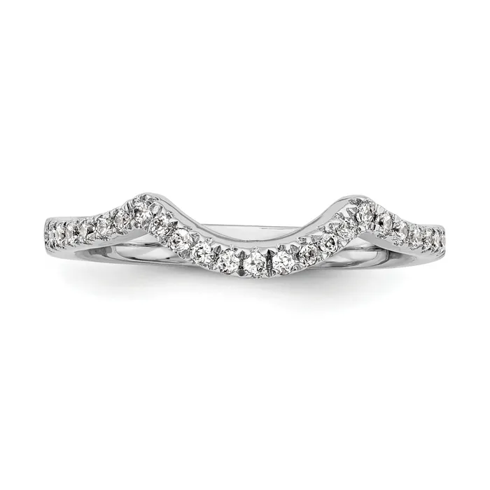 Rings 14k White Gold 14kw Lab Grown Diamond SI1SI2 G H I Wedding Band Ring Goldia