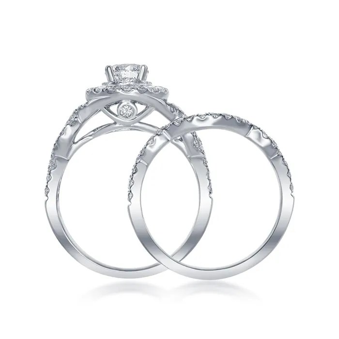 Rings 14k White Gold Round Diamond Bridal Wedding Ring Set 2 Cttw Certified gndatlanta Rings 14k White Gold Round Diamond Bridal Wedding Ring Set 2 Cttw Certified gndatlanta