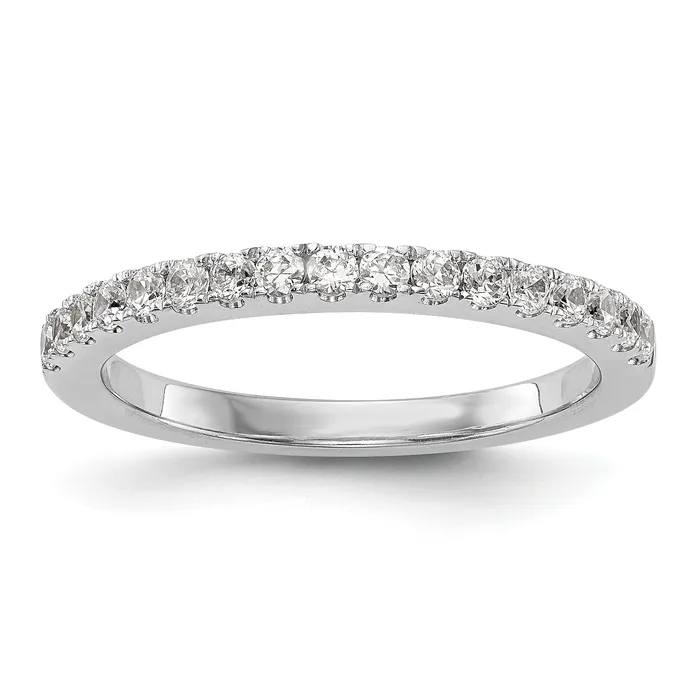 Rings Goldia 037ct CZ Solid Real 14K White Gold Wedding Wedding Band Ring Rings Goldia 037ct CZ Solid Real 14K White Gold Wedding Wedding Band Ring