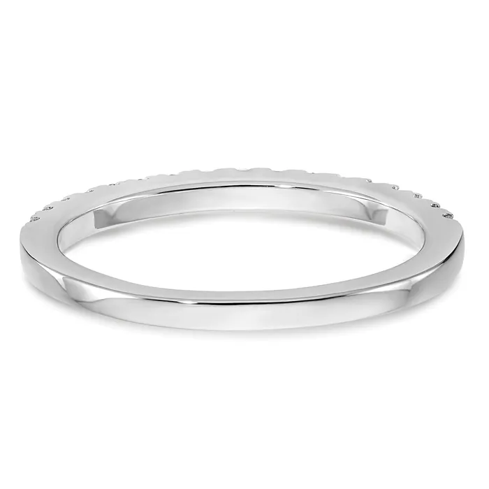 Rings Goldia 037ct CZ Solid Real 14K White Gold Wedding Wedding Band Ring