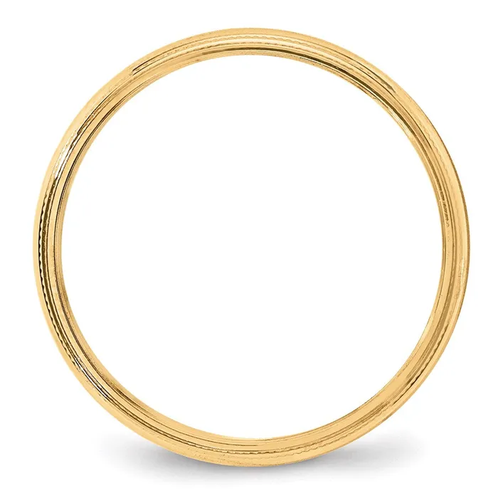 Rings Goldia Solid 10K Yellow Gold 4mm Milgrain HalfRound Wedding MensWomens Wedding Band Ring Size 7 Rings Goldia Solid 10K Yellow Gold 4mm Milgrain HalfRound Wedding MensWomens Wedding Band Ring Size 7