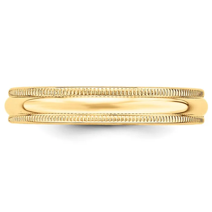 Rings Goldia Solid 10K Yellow Gold 4mm Milgrain HalfRound Wedding MensWomens Wedding Band Ring Size 7 Rings Goldia Solid 10K Yellow Gold 4mm Milgrain HalfRound Wedding MensWomens Wedding Band Ring Size 7
