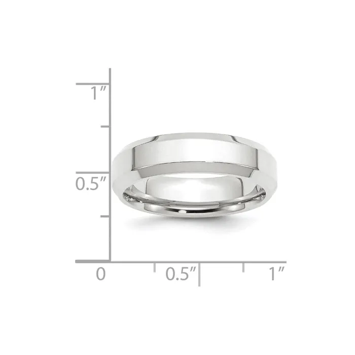 Rings Goldia Solid 14K White Gold 6mm Bevel Edge Comfort Fit MensWomens Wedding Band Ring Size 65 Rings Goldia Solid 14K White Gold 6mm Bevel Edge Comfort Fit MensWomens Wedding Band Ring Size 65