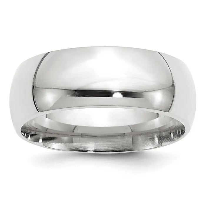Rings Goldia Solid 14K White Gold 8mm Standard Comfort Fit MensWomens Wedding Band Ring Size 135 Rings Goldia Solid 14K White Gold 8mm Standard Comfort Fit MensWomens Wedding Band Ring Size 135
