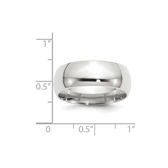 Rings Goldia Solid 14K White Gold 8mm Standard Comfort Fit MensWomens Wedding Band Ring Size 135 Rings Goldia Solid 14K White Gold 8mm Standard Comfort Fit MensWomens Wedding Band Ring Size 135
