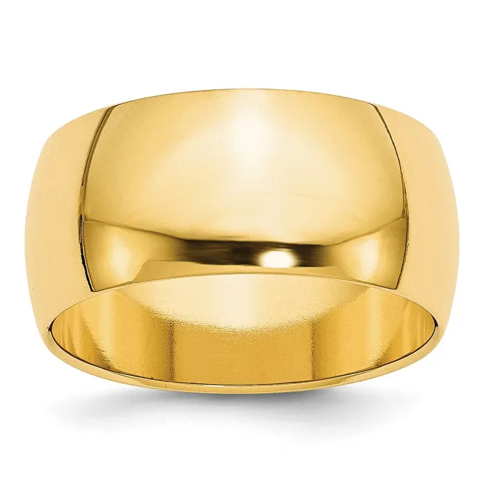 Rings Goldia Solid 14K Yellow Gold 10mm Half Round MensWomens Wedding Band Ring Size 6 Rings Goldia Solid 14K Yellow Gold 10mm Half Round MensWomens Wedding Band Ring Size 6