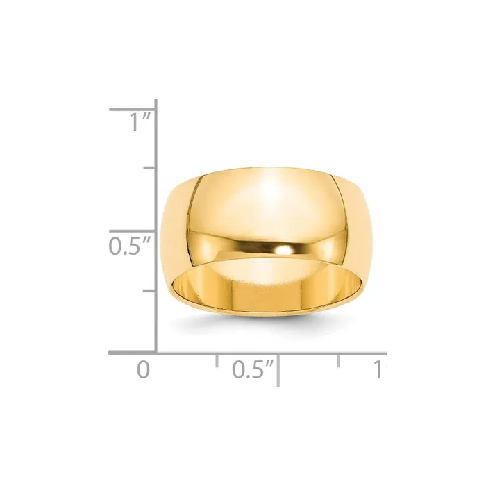 Rings Goldia Solid 14K Yellow Gold 10mm Half Round MensWomens Wedding Band Ring Size 6 Rings Goldia Solid 14K Yellow Gold 10mm Half Round MensWomens Wedding Band Ring Size 6