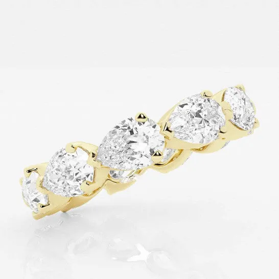 Rings JMS always Original Brilliant Diamond 14K Yellow Gold 4 CTTW Floating Pear LAB GROWN Diamond Eternity Band GSI Rings JMS always Original Brilliant Diamond 14K Yellow Gold 4 CTTW Floating Pear LAB GROWN Diamond Eternity Band GSI