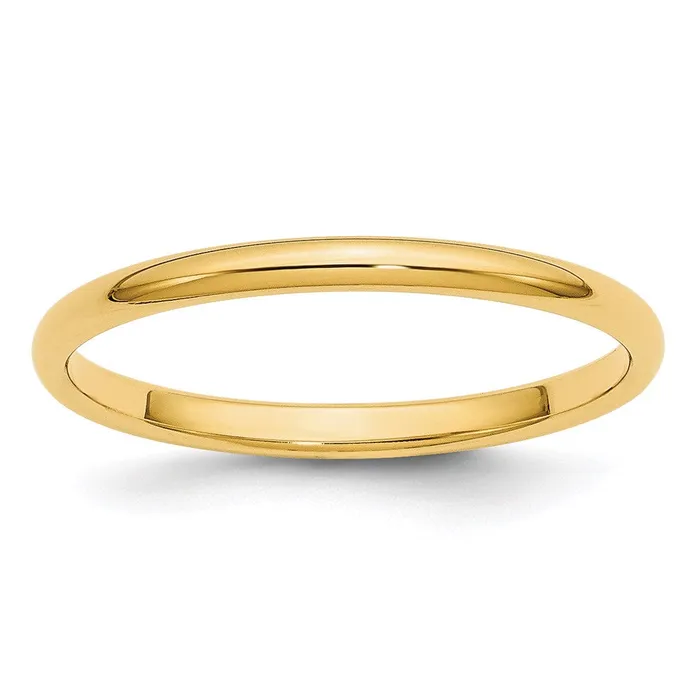 Rings Solid 14K Yellow Gold 2mm HalfRound Wedding MensWomens Wedding Band Ring Size 75 Goldia Rings Solid 14K Yellow Gold 2mm HalfRound Wedding MensWomens Wedding Band Ring Size 75 Goldia