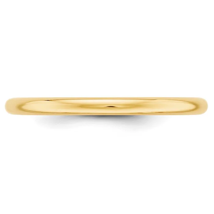 Rings Solid 14K Yellow Gold 2mm HalfRound Wedding MensWomens Wedding Band Ring Size 75 Goldia Rings Solid 14K Yellow Gold 2mm HalfRound Wedding MensWomens Wedding Band Ring Size 75 Goldia
