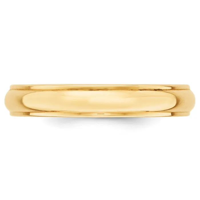 Rings Solid 18K Yellow Gold 4mm Half Round with Edge MensWomens Wedding Band Ring Size 10 Goldia Rings Solid 18K Yellow Gold 4mm Half Round with Edge MensWomens Wedding Band Ring Size 10 Goldia