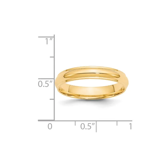Rings Solid 18K Yellow Gold 4mm Half Round with Edge MensWomens Wedding Band Ring Size 10 Goldia Rings Solid 18K Yellow Gold 4mm Half Round with Edge MensWomens Wedding Band Ring Size 10 Goldia