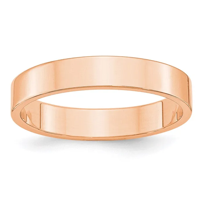 Solid 10K Yellow Gold Rose Gold 4mm Light Weight Flat MensWomens Wedding Band Ring Size 55 Goldia Rings Solid 10K Yellow Gold Rose Gold 4mm Light Weight Flat MensWomens Wedding Band Ring Size 55 Goldia Rings