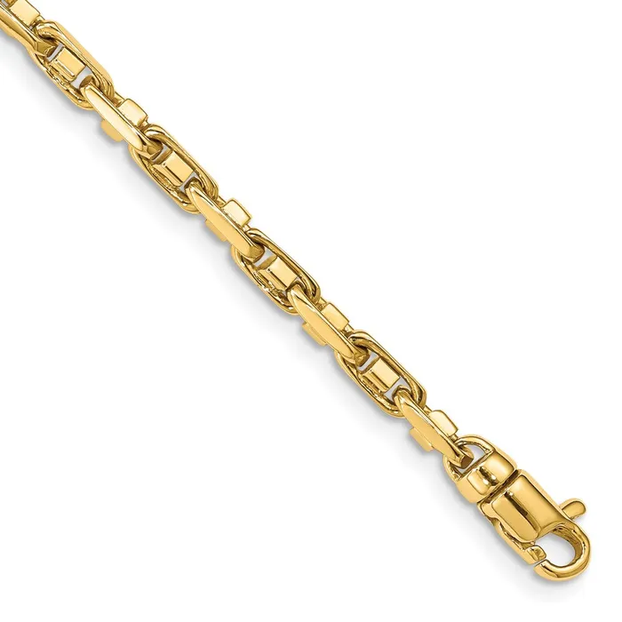Solid 14K Yellow Gold 22 inch 38mm Polished Fancy Link with Lobster Clasp Chain Necklace MDS Necklaces Solid 14K Yellow Gold 22 inch 38mm Polished Fancy Link with Lobster Clasp Chain Necklace MDS Necklaces