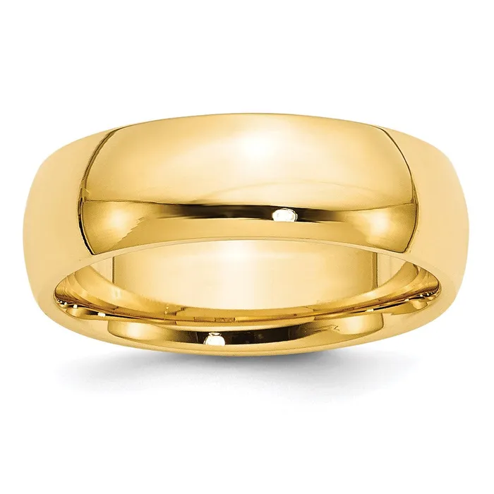 Solid 14K Yellow Gold 7mm Standard Comfort Fit MensWomens Wedding Band Ring Size 13 Goldia Rings Solid 14K Yellow Gold 7mm Standard Comfort Fit MensWomens Wedding Band Ring Size 13 Goldia Rings