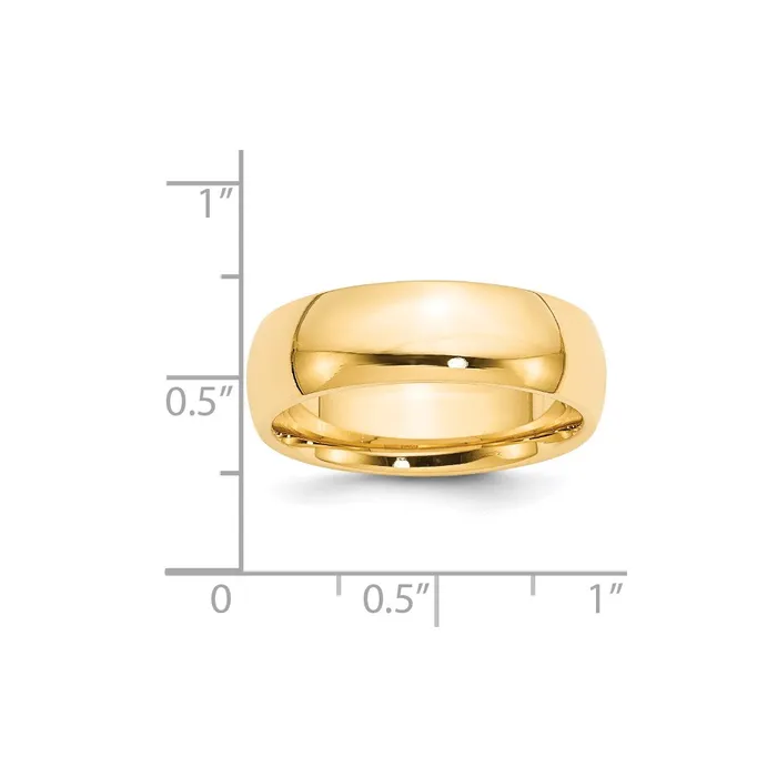 Solid 14K Yellow Gold 7mm Standard Comfort Fit MensWomens Wedding Band Ring Size 13 Goldia Rings Solid 14K Yellow Gold 7mm Standard Comfort Fit MensWomens Wedding Band Ring Size 13 Goldia Rings