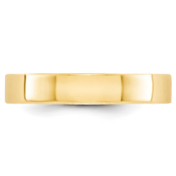Solid 18K Yellow Gold 4mm Light Weight Flat MensWomens Wedding Band Ring Size 65 Goldia Rings Solid 18K Yellow Gold 4mm Light Weight Flat MensWomens Wedding Band Ring Size 65 Goldia Rings